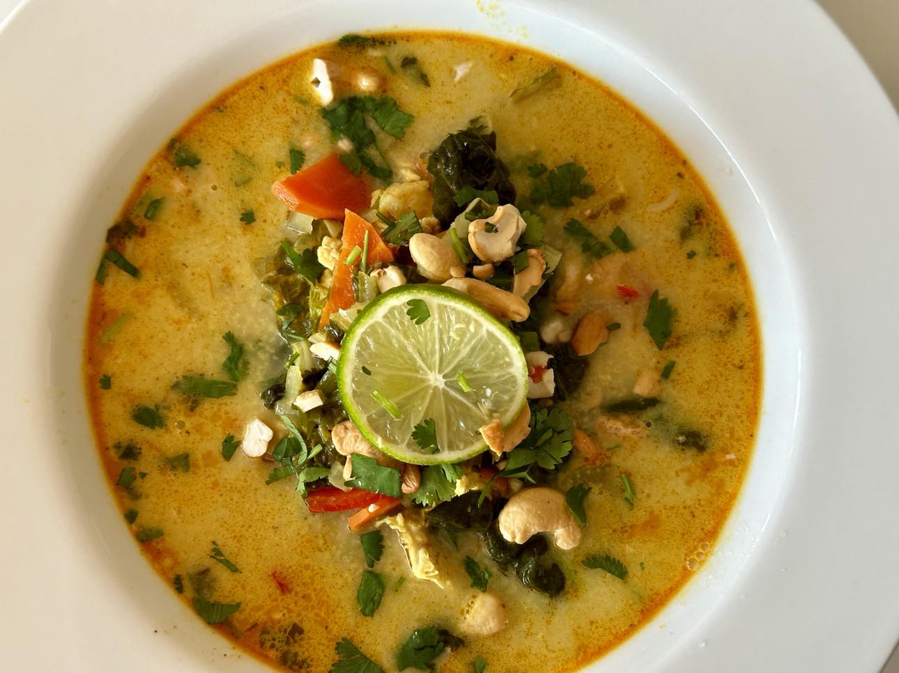 Soupe repas Thai au poulet, bok choy et autres délices BedonBen